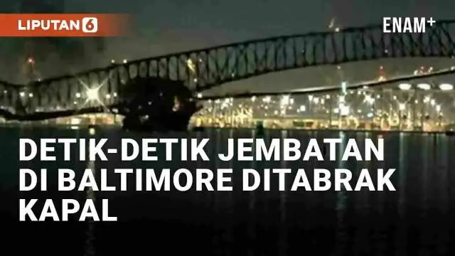 Kecelakaan fatal terjadi di perairan Baltimore, Amerika Serikat pada Selasa (26/3/2024). Sebuah kapal pengangkut peti kemas menabrak jembatan Francis Scott Key hingga roboh. Detik-detik terjadinya insiden terekam CCTV.