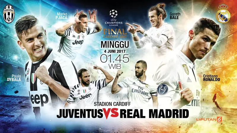 Final Liga Champions Juventus vs Real Madrid