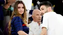 Istri Hugo Lloris, Marine Lloris, hadir langsung memberikan dukungan saat Timnas Prancis berhadapan dengan Denmark di Stadion 974, Doha (26/11/2022). (AFP/Franck Fife)