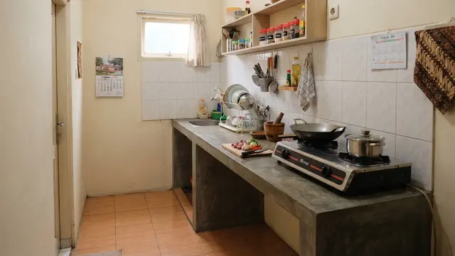 9 Inspirasi Meja Dapur Permanen untuk Ruang Memasak yang Sempit, Manfaatkan Setiap Sudut