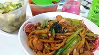 Setengah porsi Mie Ayam Mang Udin