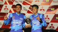 Julian Johan (kiri) dan Jordan Johan sukses juara di kejurnas sprint rally putaran 2 (istimewa)