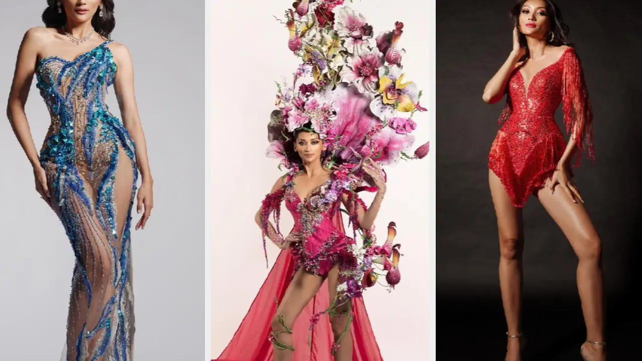 6 Pesona Eksotis Adinda Cresheilla dalam Balutan Gaun Saat Ikuti Miss Supranational 2022