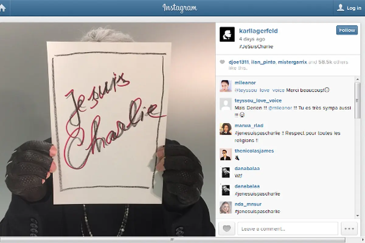 Karl Lagerfeld on Charlie Hebdo 0115