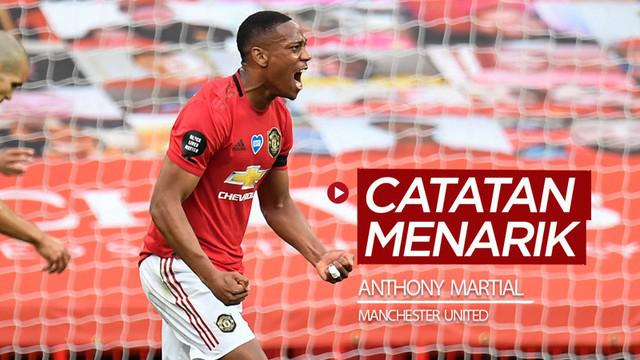 Berita video beberapa catatan menarik yang ditorehkan bintang Manchester United, Anthony Martial, di Premier League 2019-2020.