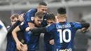 Berkat hasil ini, Inter Milan berhak melaju ke babak perempat final untuk menghadapi pemenang laga 16 besar lainnya yang mempertemukan AS Roma versus Lecce. (AP/Antonio Calanni)