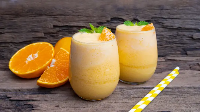 resep yogurt jeruk jus smoothies es sugus