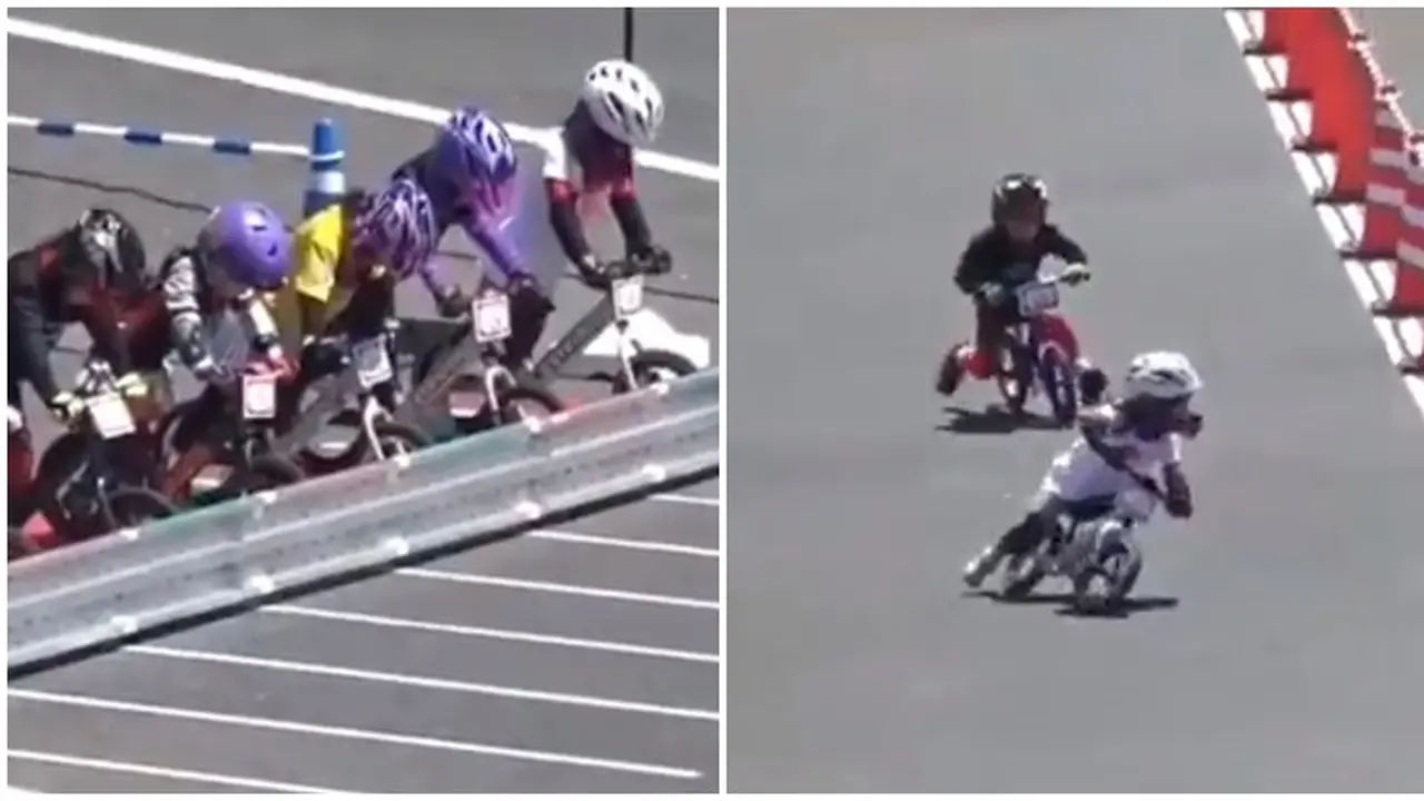 Menonton Balita Dalam Perlombaan Pushbike Ini Bikin Gemas
