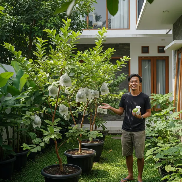 Budidaya Jambu Biji dalam Pot (Gemini AI)