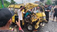 Kecelakaan beruntun di jalan raya Situbondo- Banyuwangi mengakibatkan 1 orang tewas (Istimewa)