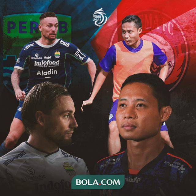 Persib vs Arema - Marc Klok dan Evan Dimas