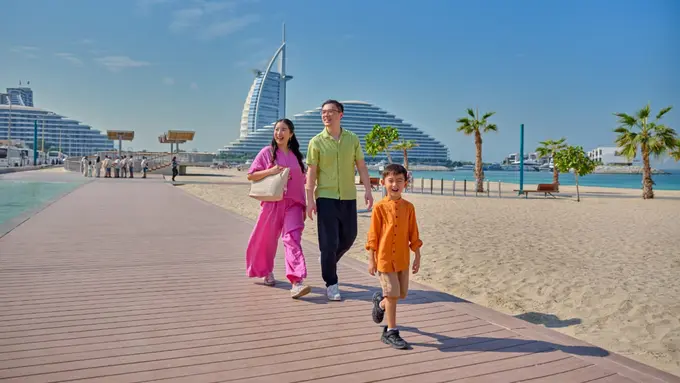 Ilustrasi liburan keluarga di Dubai/Departemen Ekonomi dan Pariwisata Dubai (DET)