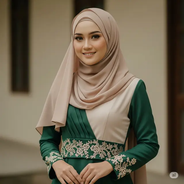 Rekomendasi Model Baju Gamis Pesta Mewah dan Elegan. Foto: Gemini