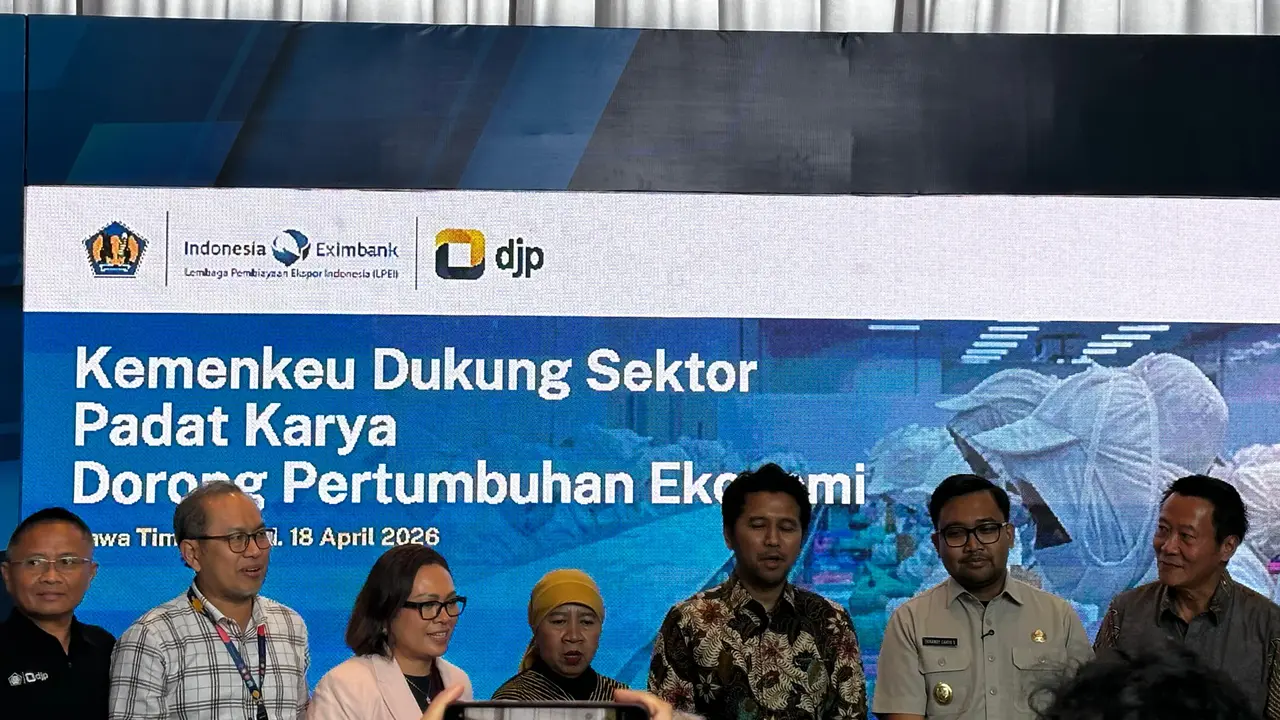 Direktur Penyuluhan, Pelayanan, dan Hubungan Masyarakat Direktorat Jenderal Pajak Kementerian Keuangan (Kemenkeu), Inge Diana Rismawanti, di Kabupaten Nganjuk Jawa Timur, Kamis (16/4/2026). (Liputan6.com/Gagas)