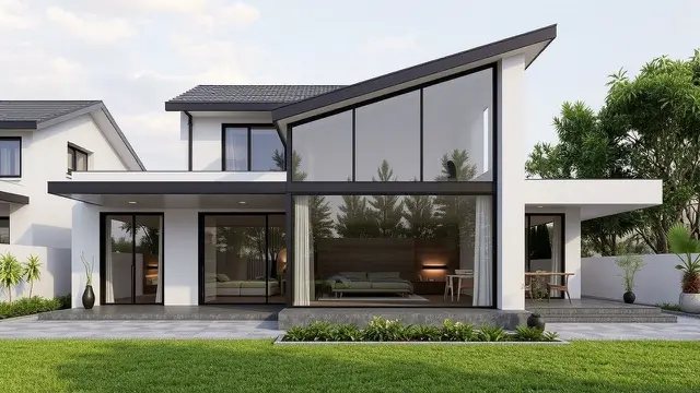 12 Model Rumah Tampak Depan Kaca Terbaru 2025, Pencahayaan Alami Maksimal