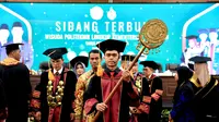 Menteri Pertanian, Andi Amran Sulaiman saat menghadiri Wisuda Nasional Politeknik Pembangunan Pertanian (Polbangtan) dan Politeknik Enjiniring Pertanian Indonesia (PEPI) di Auditorium PEPI pada Kamis (29/8/2024). (Foto: Istimewa)