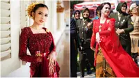 Adu Gaya Mahalini vs Arumi Bachsin Berkebaya Merah di Peringatan HUT ke-79 RI