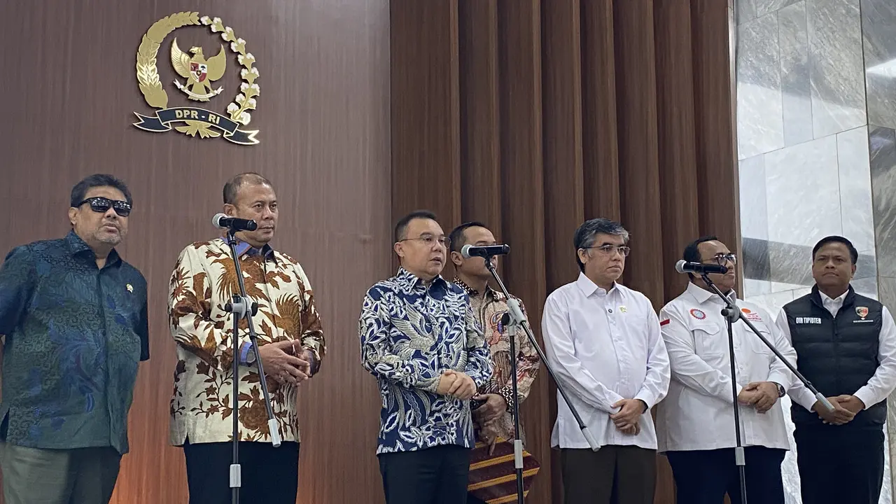 Wakil Ketua DPR RI Sufmi Dasco Ahmad di Kompleks Parlemen Senayan Jakarta, Jumat (26/6/2026). (Liputan6.com/Delvira)