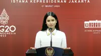 Aktris dan penyanyi Maudy Ayunda terpilih menjadi Juru Bicara Pemerintah RI untuk Presidensi G20 Indonesia (Sekretariat Presiden RI)