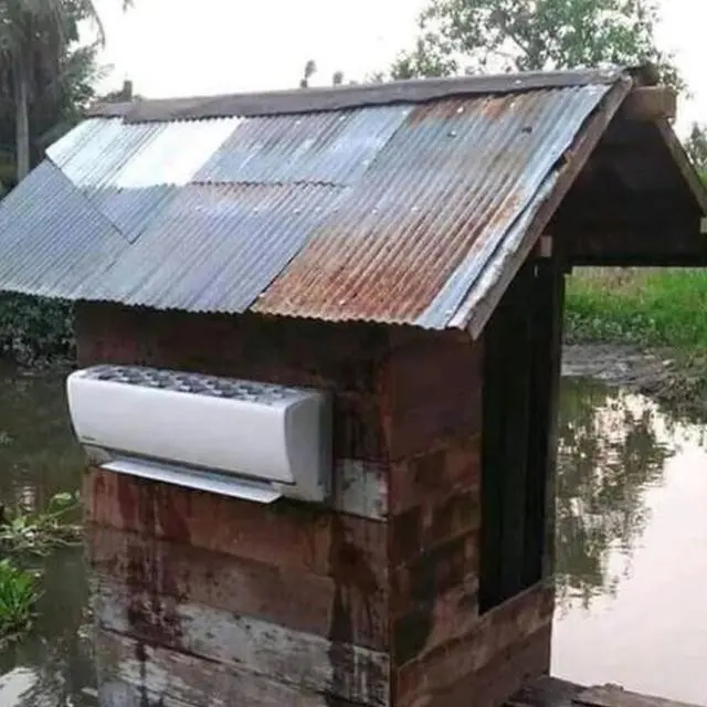 6 Pemasangan AC di Luar Ruangan Ini Nyeleneh, Jadi Enggak Punya Fungsi