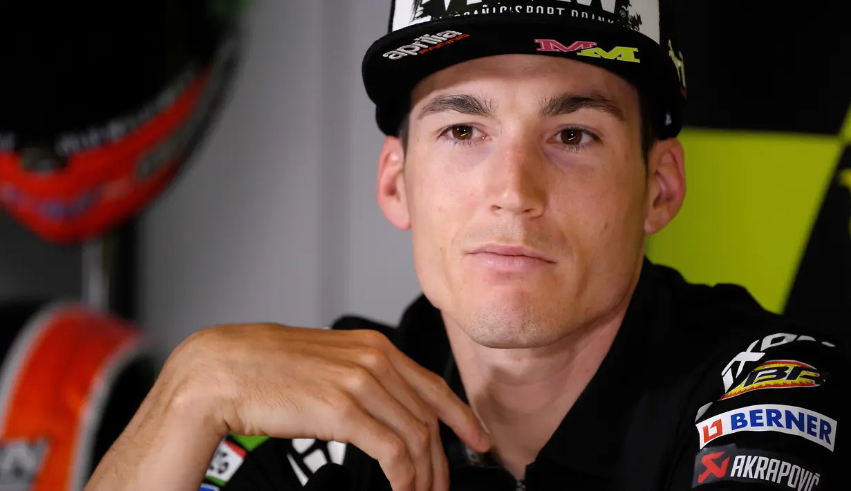8. Aleix Espargaro (Aprilia Gresini) - 666 ribu Follower. (AFP/Lluis Gene)