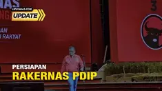 Partai Demokrasi Indonesia Perjuangan (PDIP) mengadakan Rapat Kerja Nasional (Rakernas) IV di JIExpo Kemayoran, Jakarta Pusat, Jumat (28/9/2023). Rakernas IV PDIP ini mengangkat tema tentang 'Kedaulatan Pangan untuk Kesejahteraan Rakyat'.