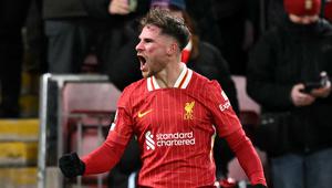 Di babak kedua, Liverpool berhasil memecah kebuntuan. Pada menit ke-52, Alexis Mac Allister mencetak gol keunggulan untuk The Reds. (Oli SCARFF/AFP)