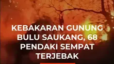 Kebakaran lahan melanda Gunung Bulu Saukang, Maros, Minggu (6/9/2026) malam, membuat 68 dari 337 pendaki sempat terjebak. Sebanyak 21 personel Damkarmat dikerahkan. Terkendala medan sulit, armada tertahan di kaki bukit sehingga pemadaman dilakukan manual dengan pompa punggung. Luas area terbakar ...