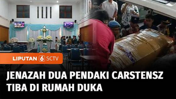 VIDEO: Tiba di Soetta, Jenazah Dua Pendaki Puncak Carstensz Dibawa ke Rumah Duka