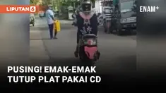 Tutupi Plat Nomor Pakai CD, Emak-emak Ini Kejutkan Media Sosial