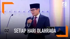Demi masyarakat agar tetap sehat, Sandiaga akan wajibkan warga setiap hari olahraga.