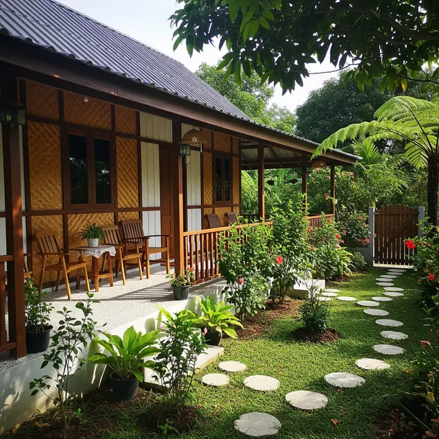 Desain Rumah Kampung Estetik Budget Terbatas (Image by Gemini AI)