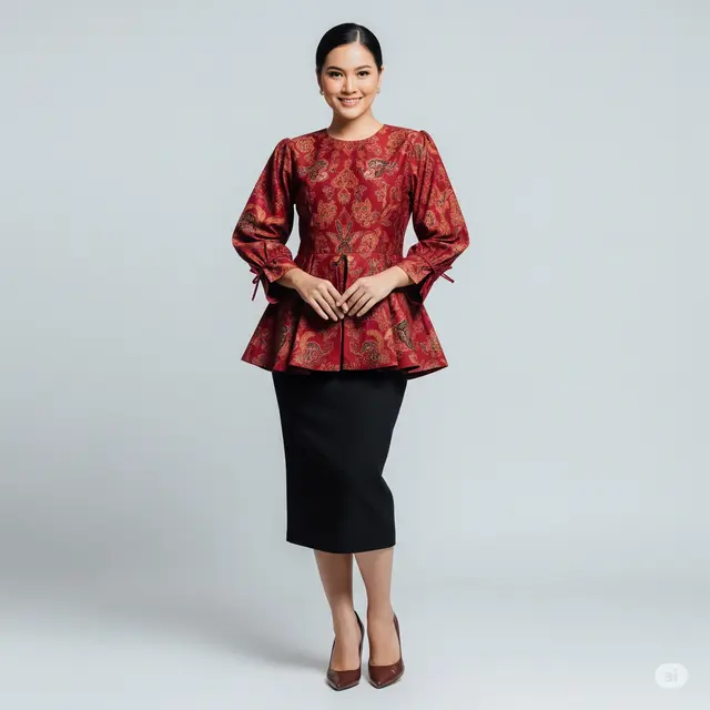9 Model Blouse Batik Bishop Sleeve Terpopuler 2025: Paduan Tradisi dan Tren Terkini