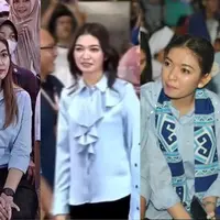 Melihat gaya OOTD Selvi Ananda dengan outfit serba biru (@selvi_ananda_)