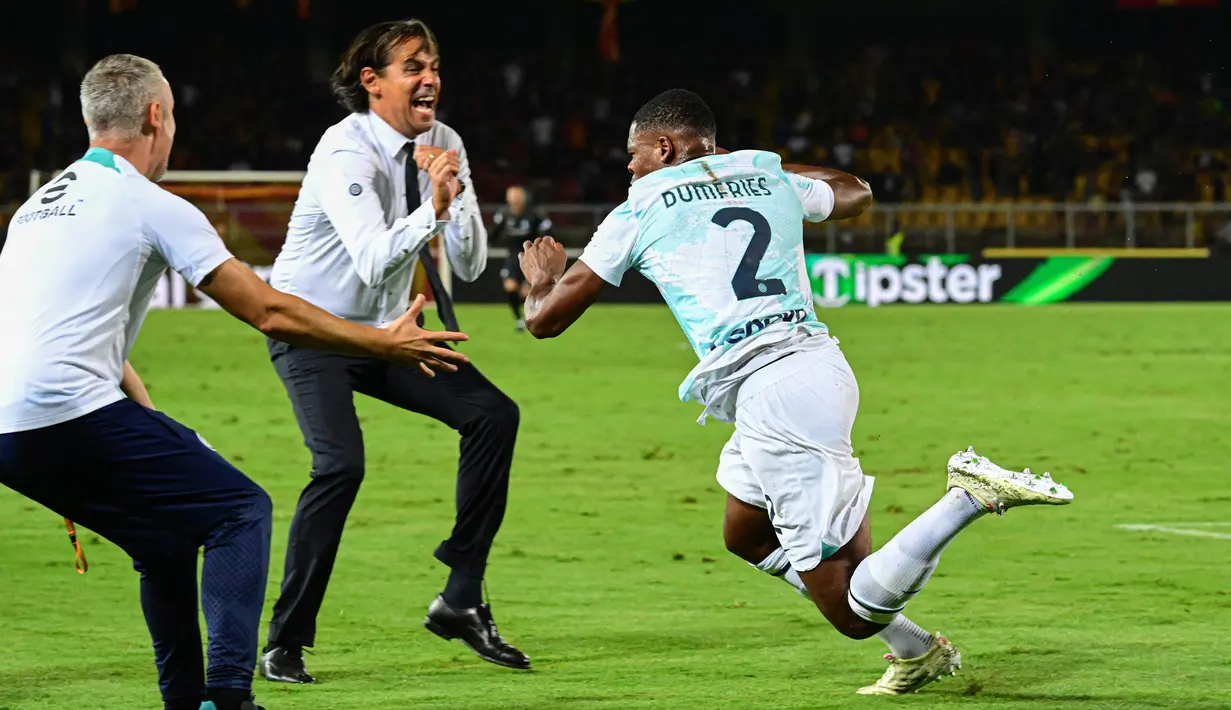 Gol tersebut membuat Nerazzurri memenangkan pertandingan dengan skor 2-1. (AFP/Veicenzo Pinto)