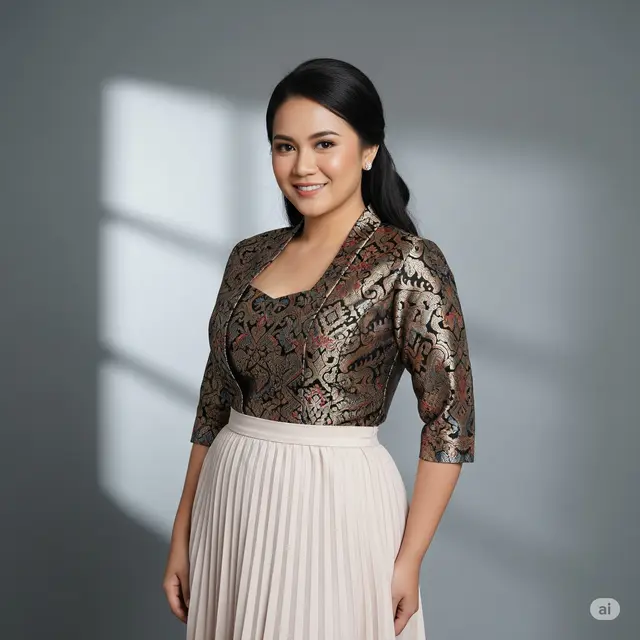 Model Gaun Brokat untuk Dada Besar. Foto: Gemini