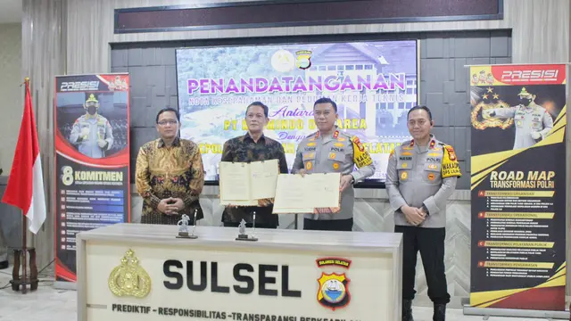 Polda Sulsel dan MDA tandatangani MoU (Liputan6.com/Fauzan)