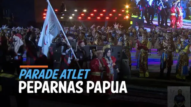 Acara Pembukaan Peparnas XVI Papua itu diselenggarakan di Stadion Mandala, Jayapura Jumat (5/11) malam WIT.  Parade kontingen atlet dari 33 provinsi jadi bagian dari perhelatan tersebut.