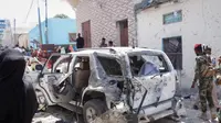 Ledakan bom di Somalia. (AP)