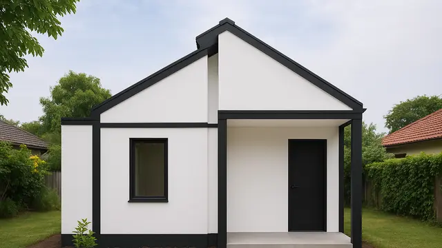 Gambar Rumah Sederhana Hitam Putih (Foto: ChatGPT)