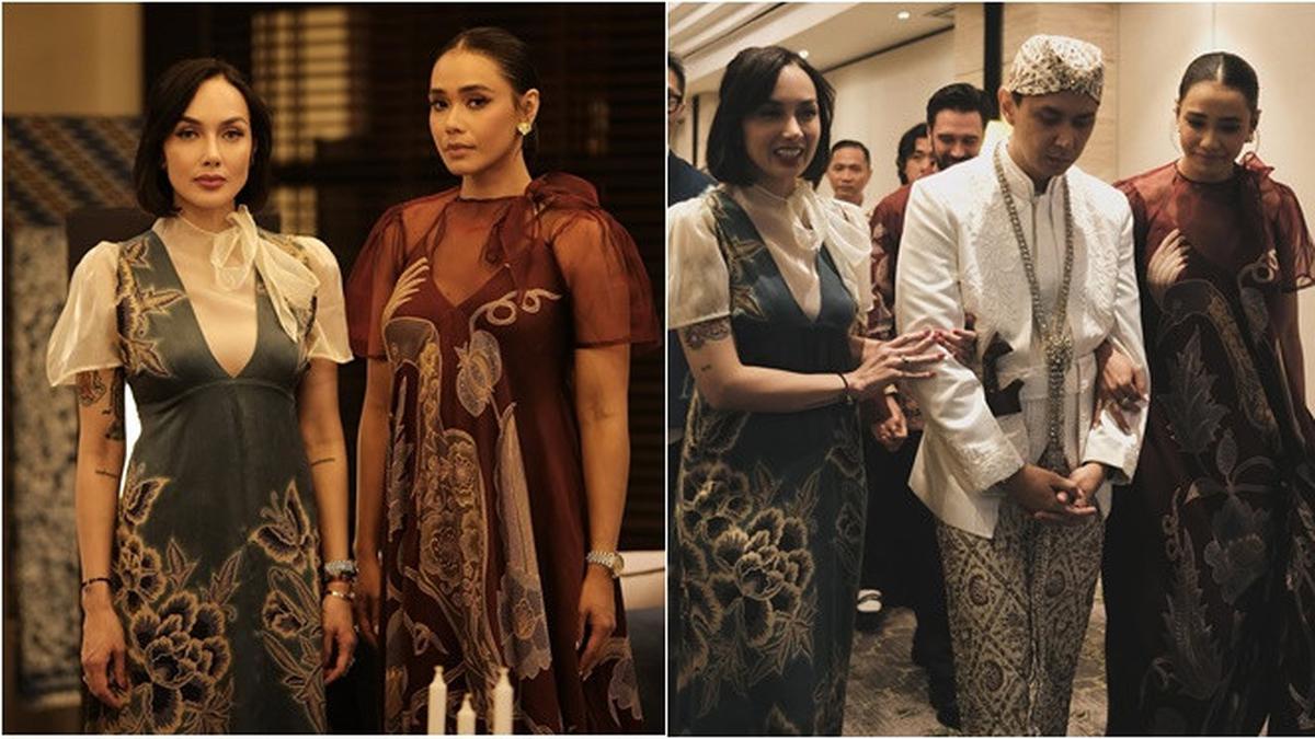 6 Potret Kompak Sara Wijayanto dan Adinia Wirasti di Pernikahan Saudara Laki-laki
