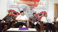 Perwakilan Pemerintah Bengkulu dan KPK memberikan keterangan pers (Liputan6.com / Yuliardhi Hardjo Putro)
