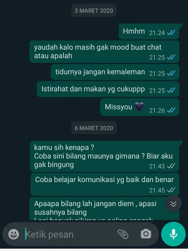 6 Chat Dicuekin Pacar Ini Bikin Geregetan, Nyesek Banget