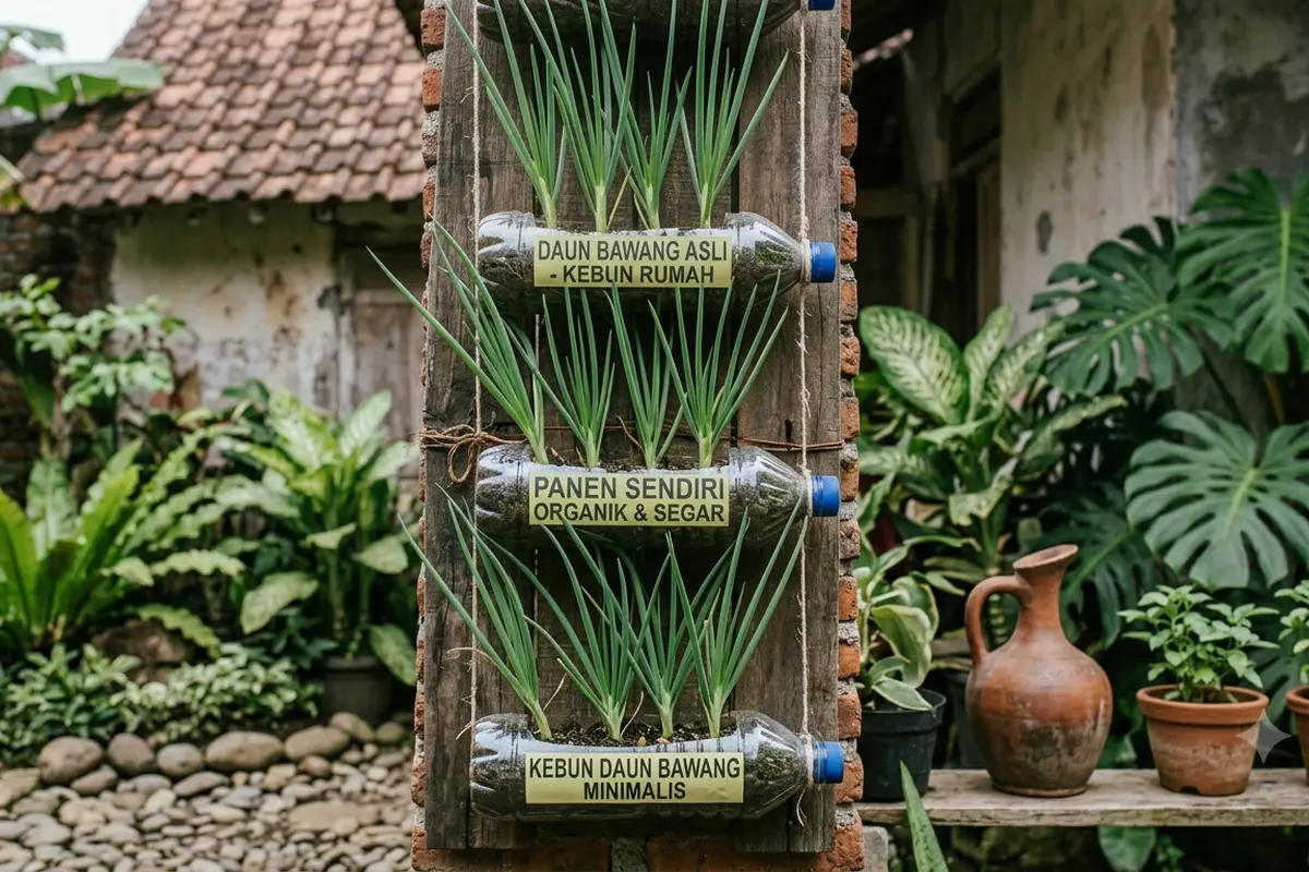 Cara Menanam Daun Bawang di Botol Bekas yang Mudah Dirawat