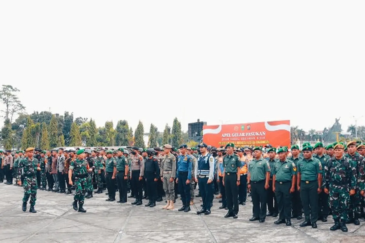 Apel pasukan pengamanan kunjungan Presiden Jokowi ke Riau.