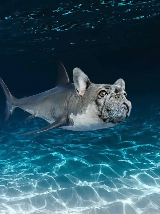 6 Editan Foto Ikan Berwajah Hewan Darat Ini Absurd Banget, Kocak