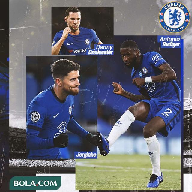 Chelsea - Jorginho, Danny Drinkwater, Antonio Rudiger