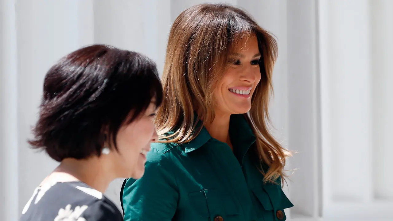 Gaya Melania Trump saat Menjamu Istri PM Jepang di Museum Flagler