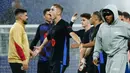 Espanyol yang merupakan rival sekota berusaha meredam pesta juara Barcelona dilakukan di markas mereka. (AP Photo/Joan Monfort)