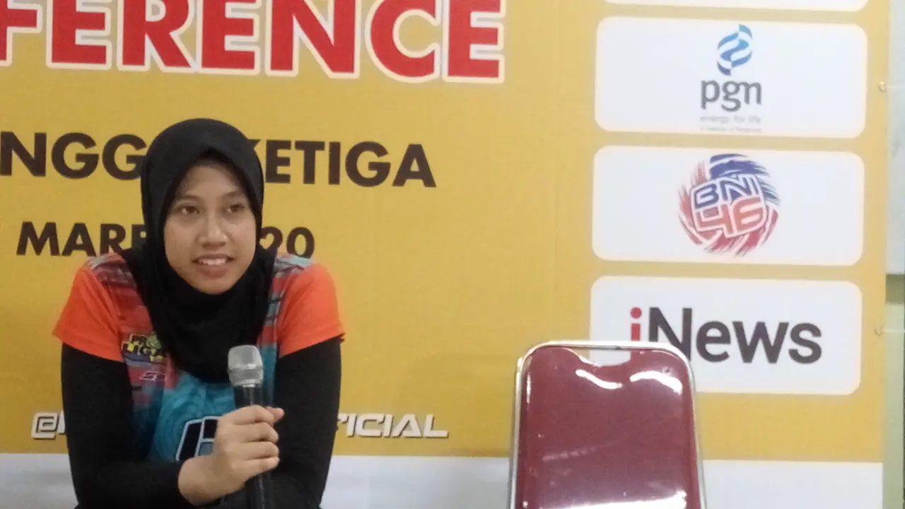 Kapten tim voli putri BNI 46, Megawati Hangesti